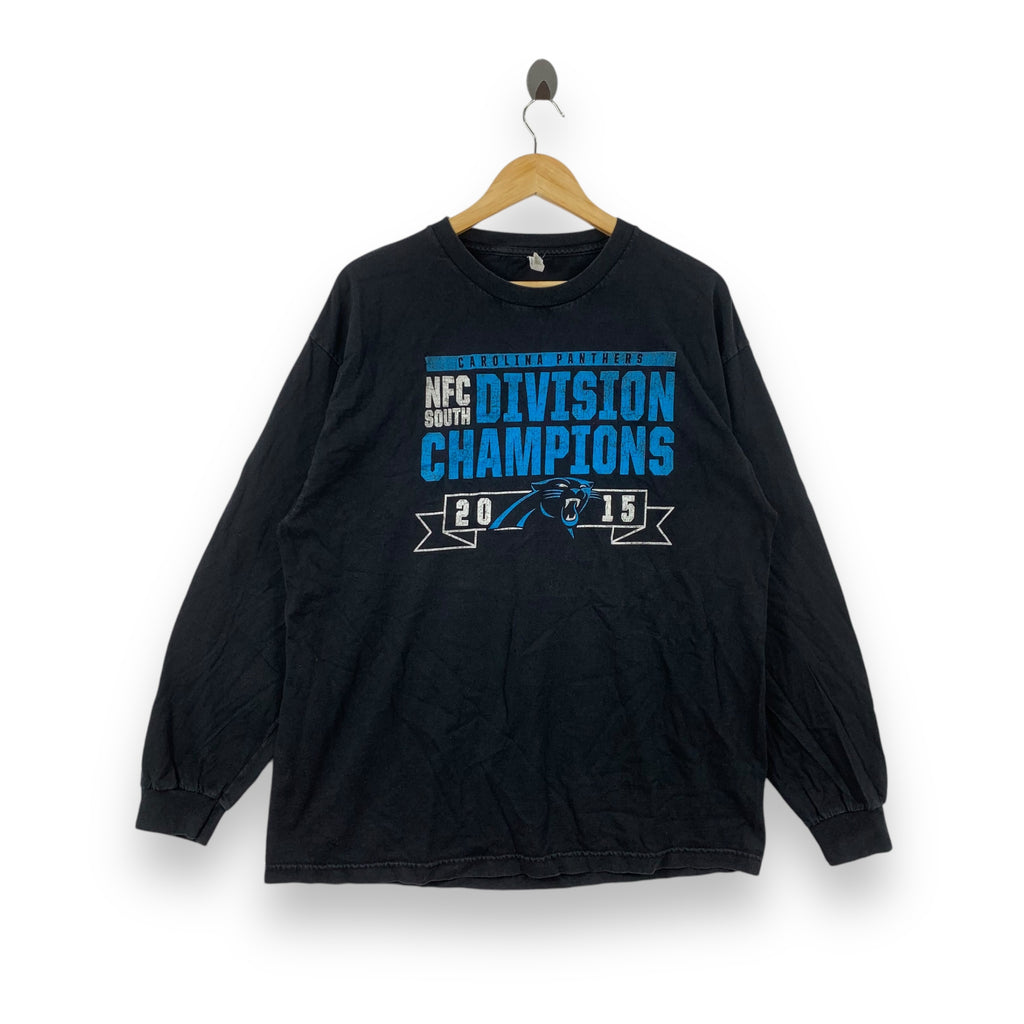 CAROLINA PANTHERS NFC South Division Champions 2015 Tee Shirt Top Long Sleeve