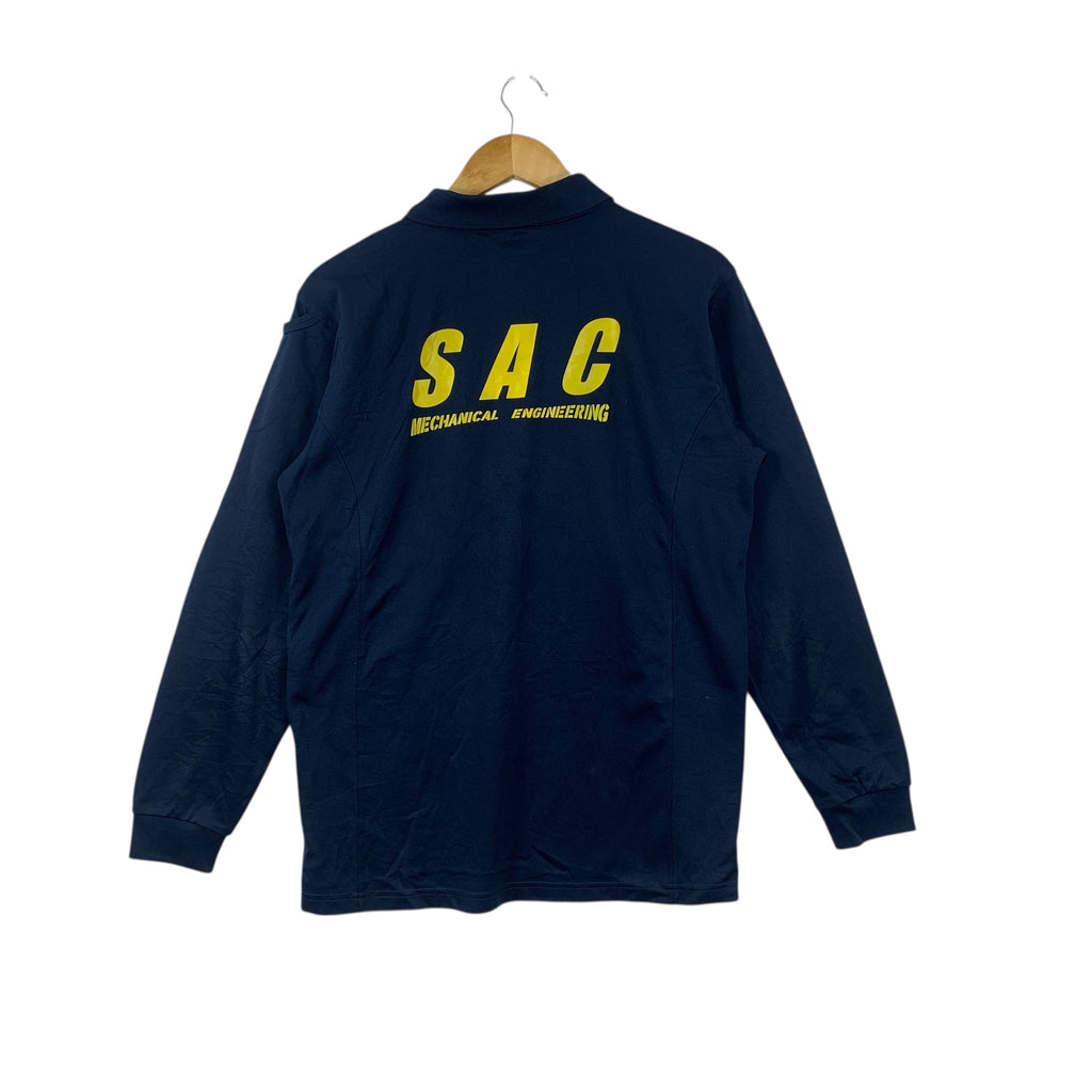 Vintage SACRAMENTO STATE UNIVERSITY Engineering Polo Tee Shirt Top Long Sleeve Mechanical