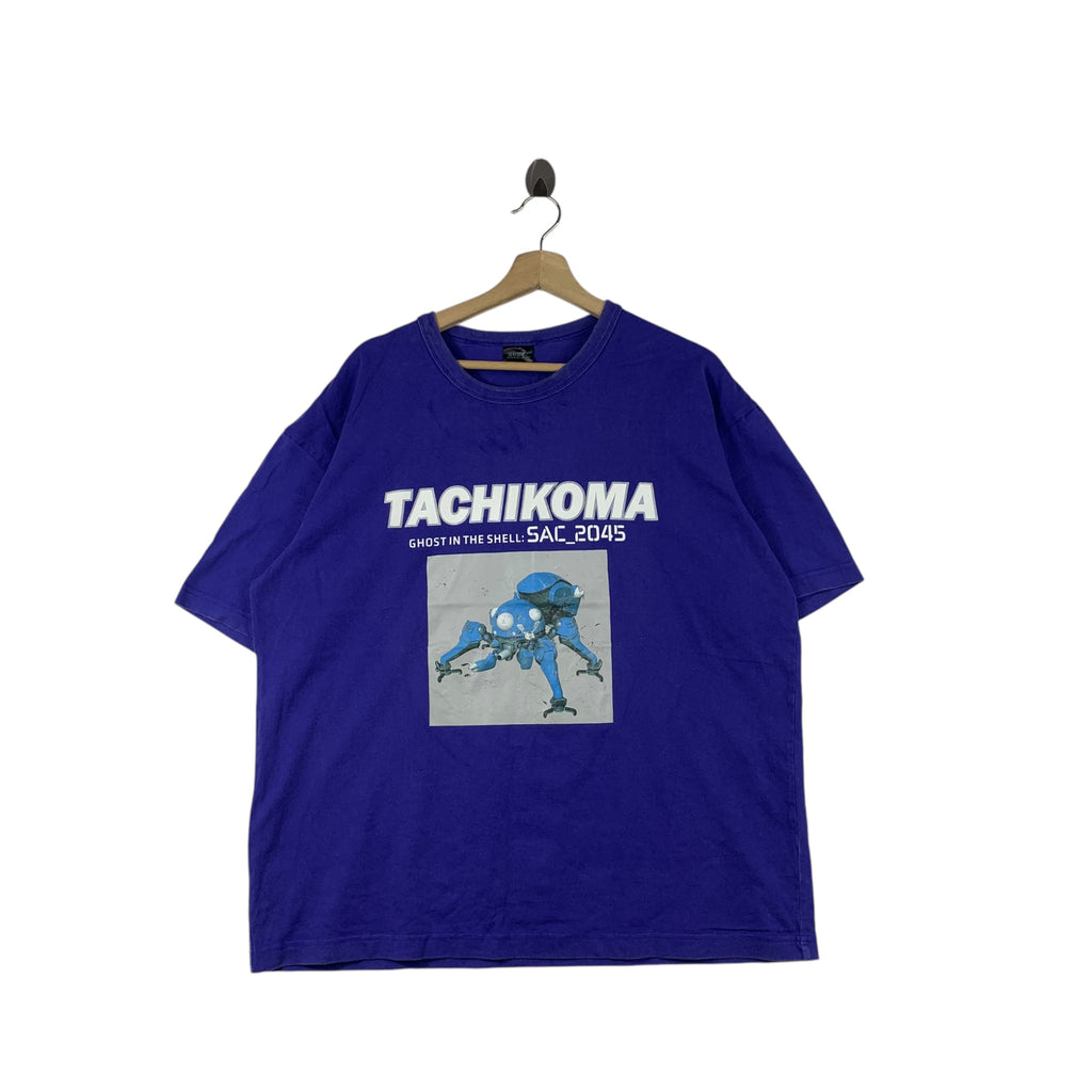 GU x GHOST IN THE SHELL SAC 2045 Anime Tachikoma Tee Shirt Top Baggy Movie Film Manga Cyberpunk