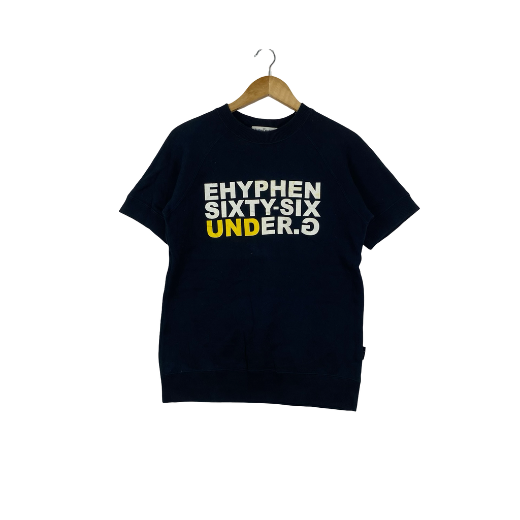 Vintage E HYPHEN SIXTY-SIX 66 Underground Clothes Graphic Short Sleeve Sweatshirt Japanese Streetwear Casual Pullover Top