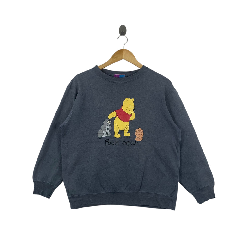 Vintage DISNEY POOH BEAR Hunny Cartoon Movie Sweatshirt Sweater Pullover Jumper