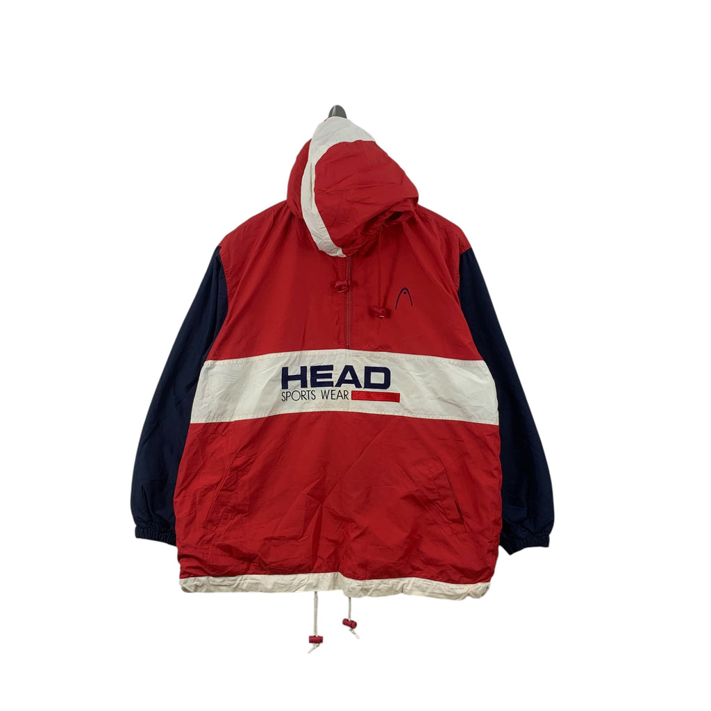 Vintage HEAD TENNIS SPORTSWEAR Center Logo Jacket Windbreaker Zipper