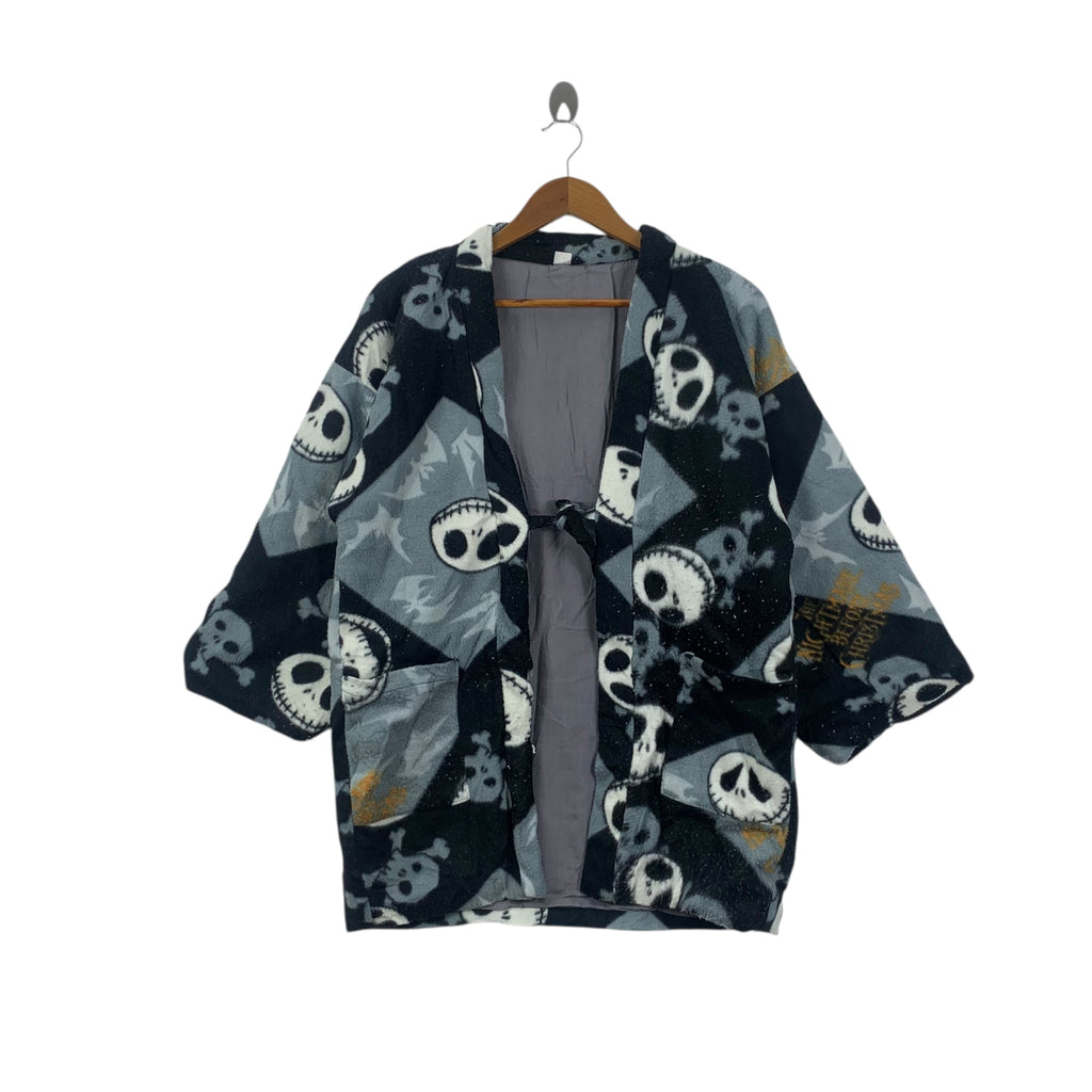 Vintage NIGHTMARE BEFORE CHRISTMAS Movie Jacket Cape Kimono Pyjamas Over Print
