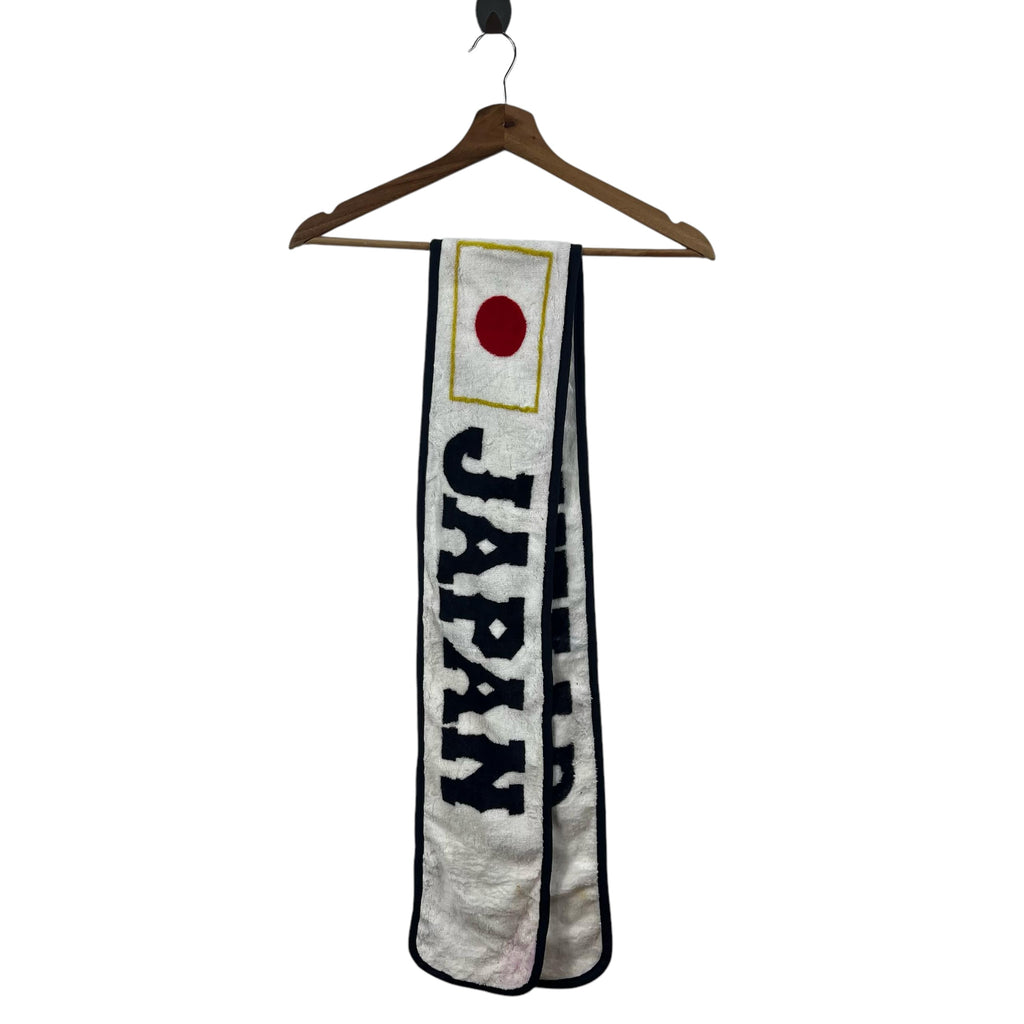 Vintage JAPAN JFA FOOTBALL World Cup Muffler Scarf Shawl Fringes