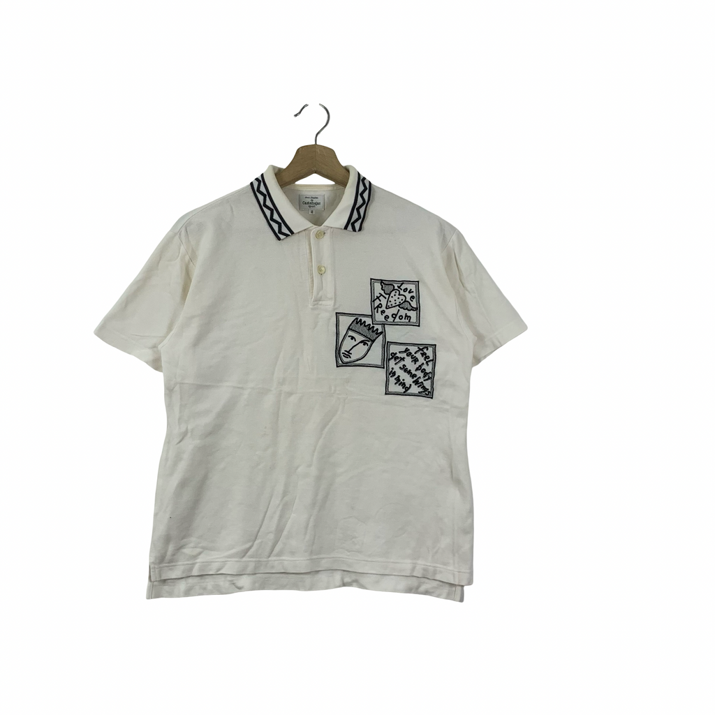 Vintage JEAN CHARLES CASTELBAJAC Pop Culture Polo Tee Shirt Top Sport Collection