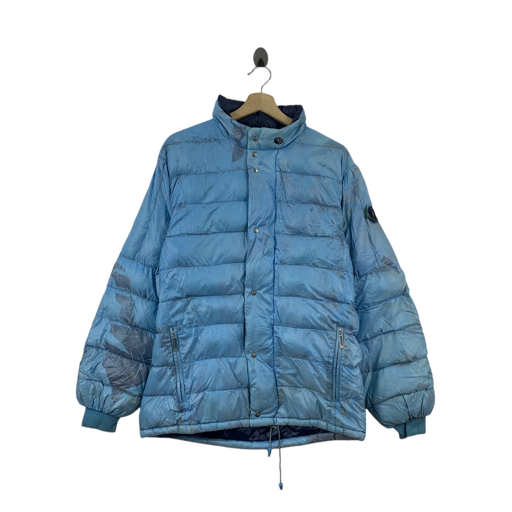 Vintage 80’ MONCLER GRENOBLE FRANCE Distress Trashed Jacket Puffer Down Windbreaker