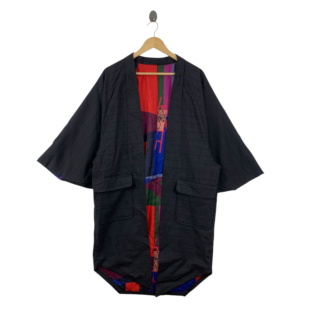 Vintage 90s KIMONO JAPAN HAORI Avant Garde Traditional Geisha Robe Coat Temple Onsen Yukata Dress Jacket Coat