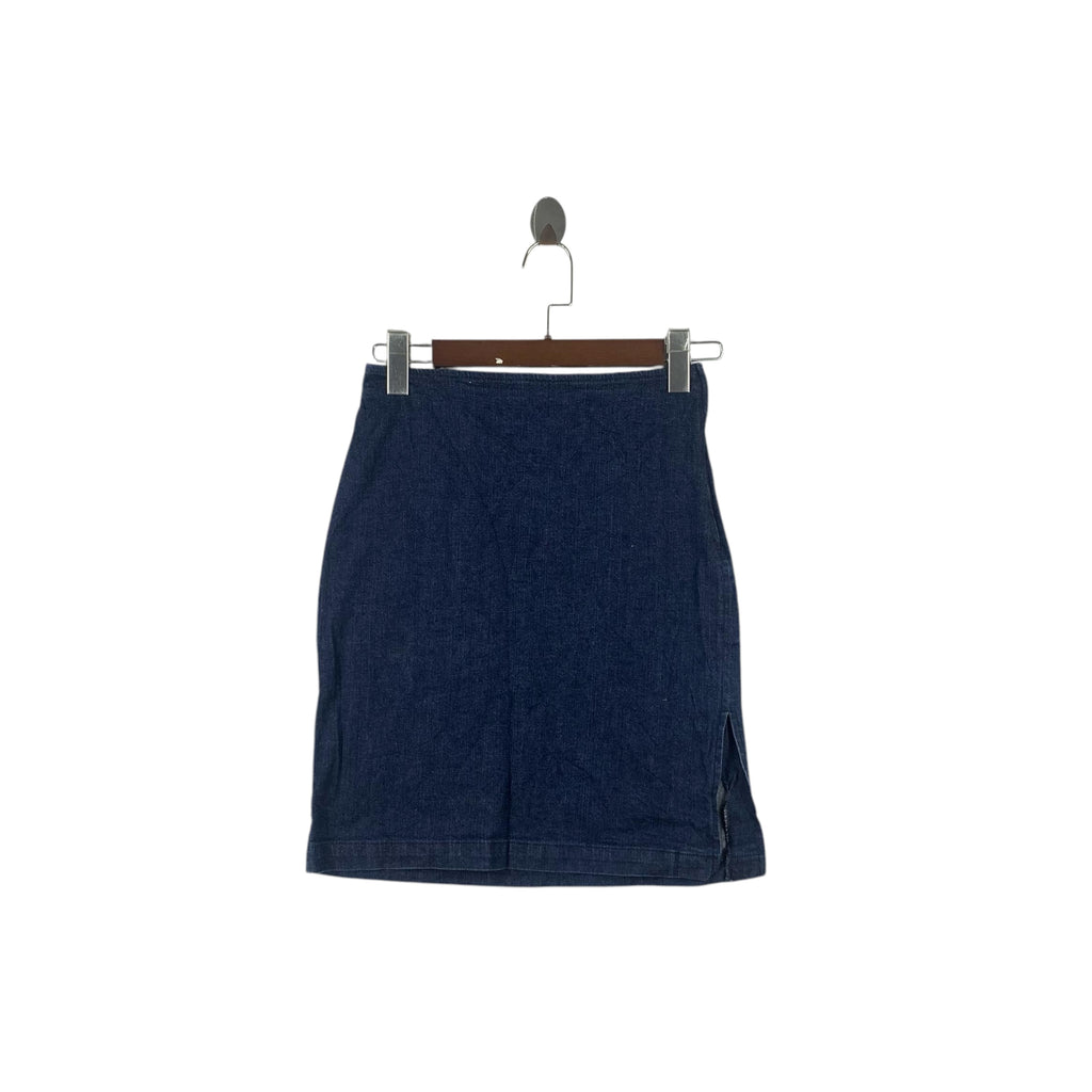 Vintage POLO RALPH LAUREN Denim Jeans Midi Skirt Bottom Indigo Design