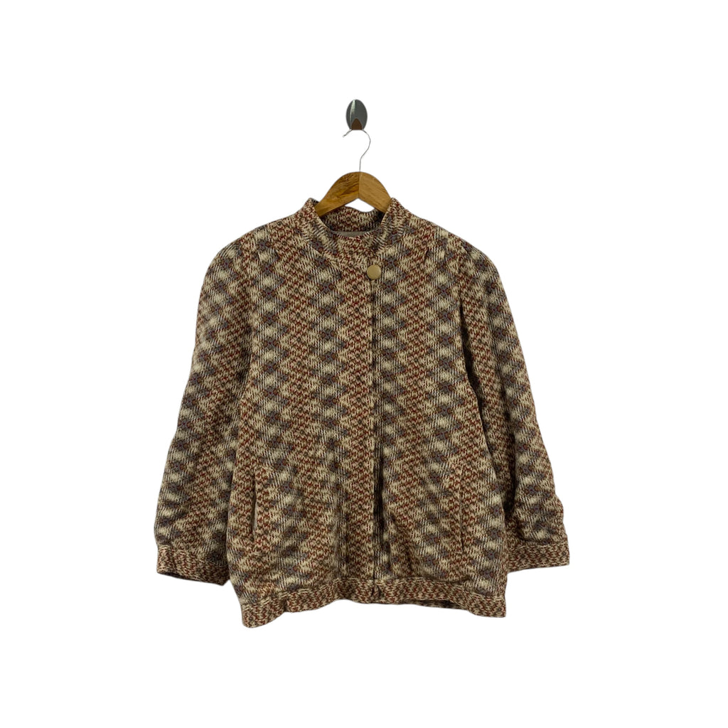 Vintage 90’ YAN BOUTIQUE TOKYO Geometric Woven Parka Coat Jacket Trench