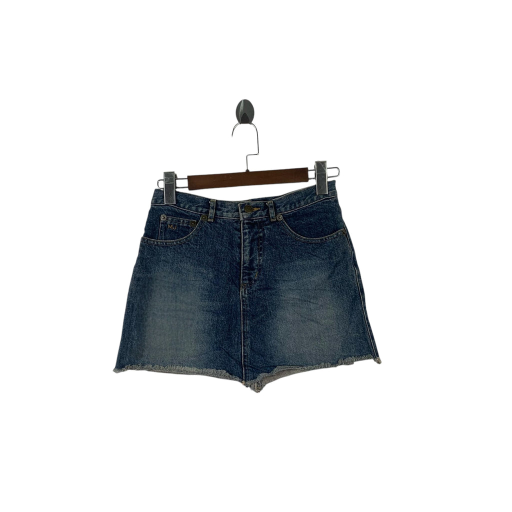 MARC JACOBS COLLECTION Denim Jeans Mini Skirt Bottom Seasoned Distress Design