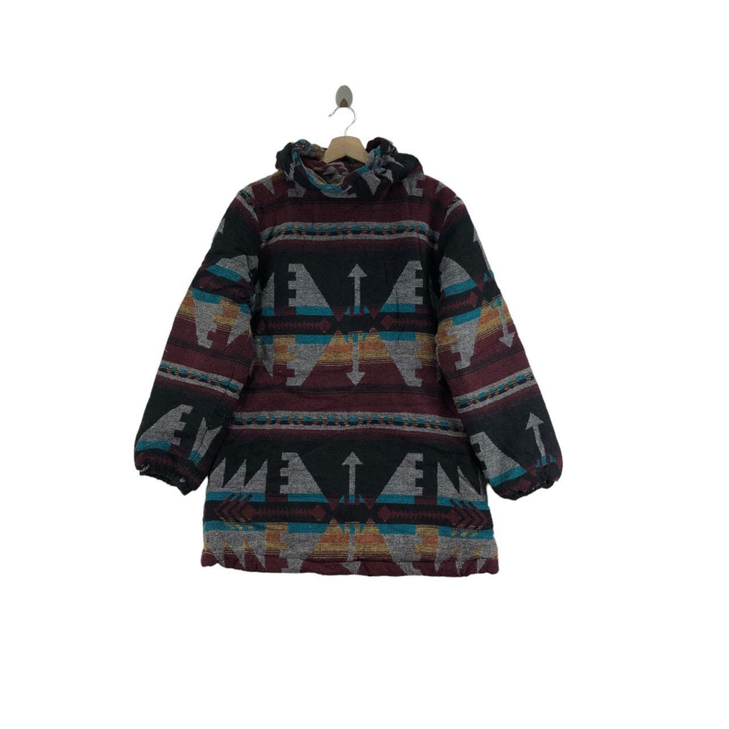 LOCAL MOTION HONOLULU Navajo Aztec Puffer Jacket Trench Coat Parka