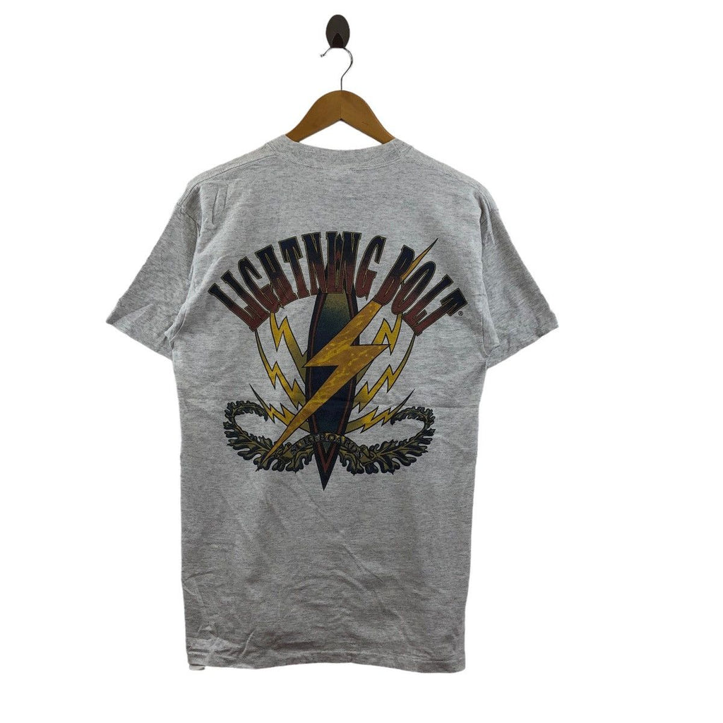 Vintage 90’ LIGHTNING BOLT SURFBOARD Made In USA Tee Shirt Hawaii Surfing Longboard