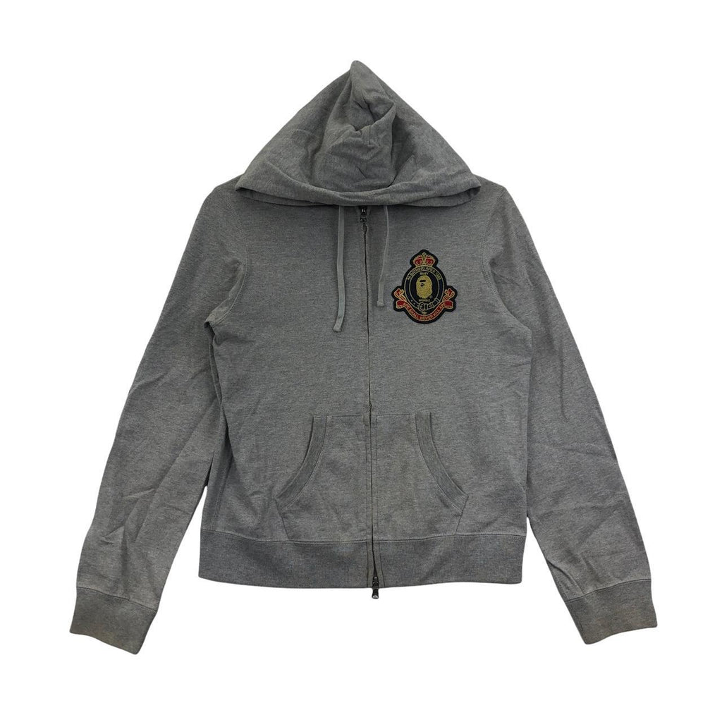 Vtg BAPE A BATHING APE Classic Crest Logo Hoodie Sweatshirt Sweater Zipper