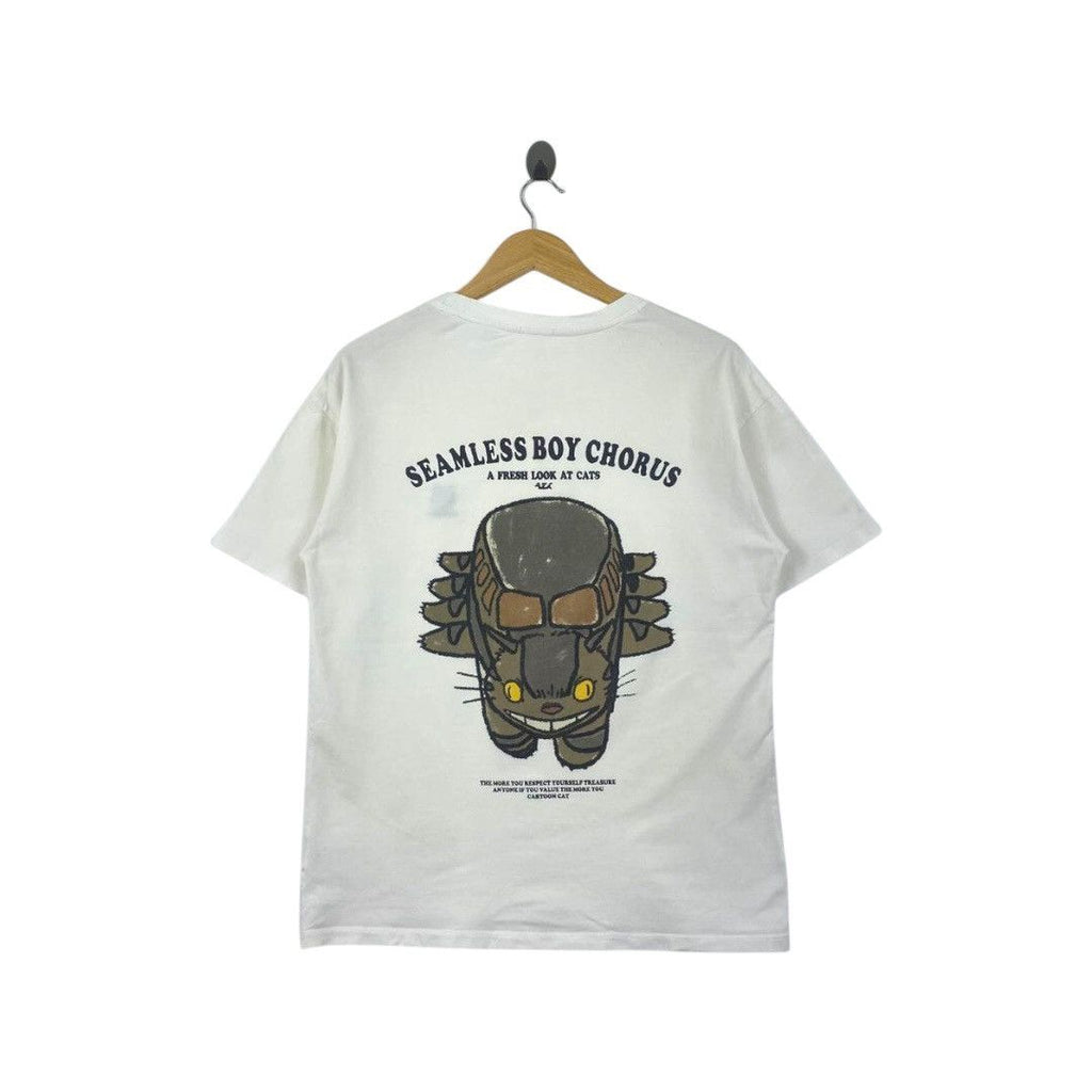 Vintage MY NEIGHBOR TOTORO Hayao Miyazaki Catbus Tee Shirt Top Movie Manga Film