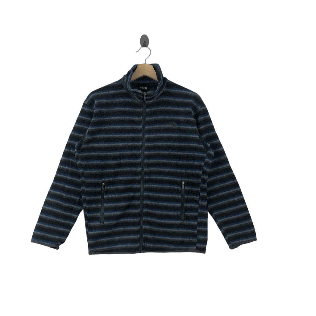 Vintage THE NORTH FACE Striped Full Zipper Jacket Outdoor Sweater Jumper