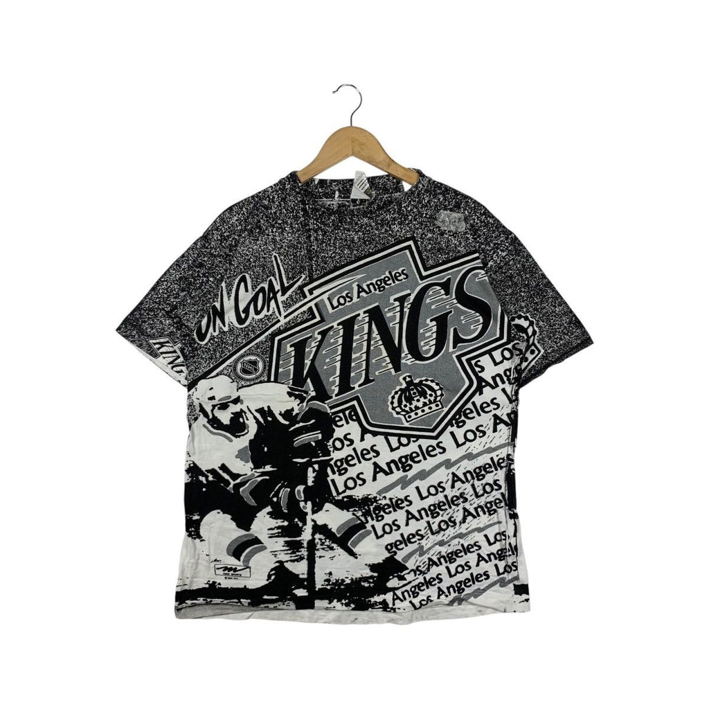 Vintage 90’ NHL LOS ANGELES Kings Mosquitohead Tee Shirt Top Over Print Hockey
