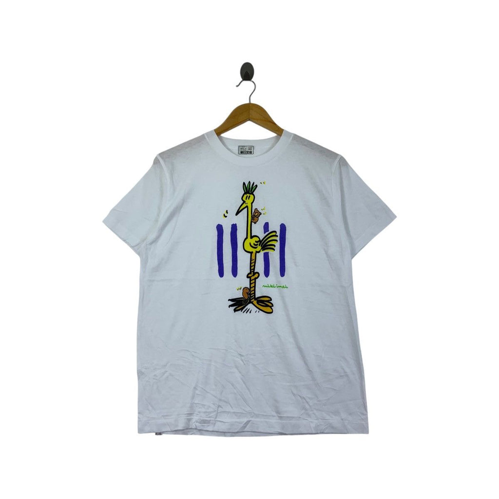 Vintage 90’ MIKI IMAI JAPAN SINGER Bird Illustration Tee Shirt Top Tour Promo