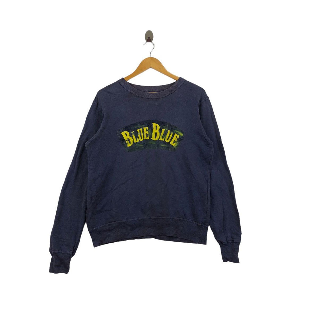 Vintage BLUE BLUE JAPAN Natural Dye Indigo Sweatshirt Sweater Pullover Jumper
