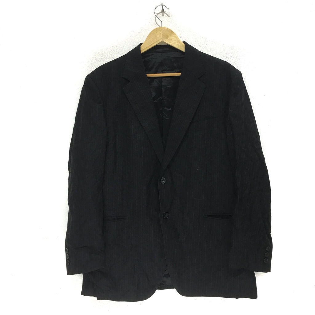 GIANNI VALENTINO 2 Button Blazer Black Jacket Sport Coat