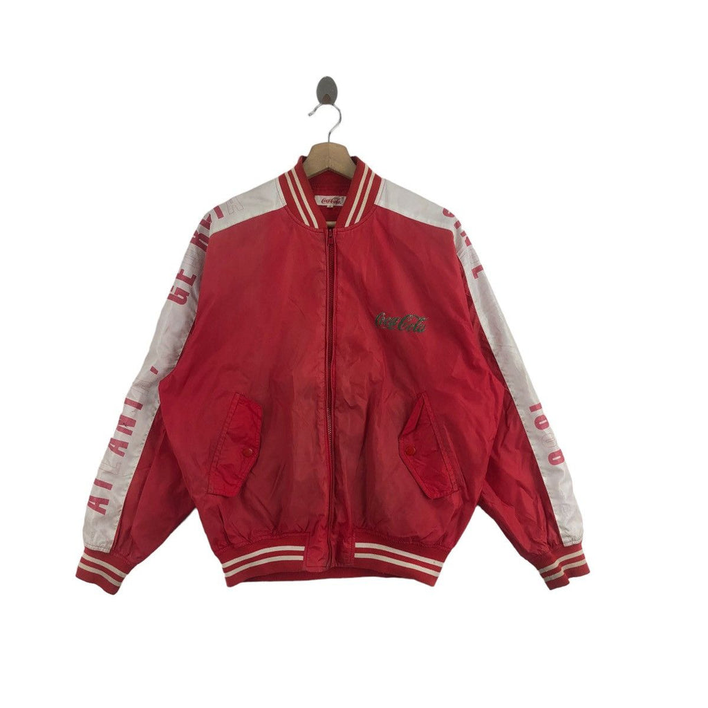Vintage 1991 COKE COCA COLA Distress Trash Coach Jacket Windbreaker Sweater
