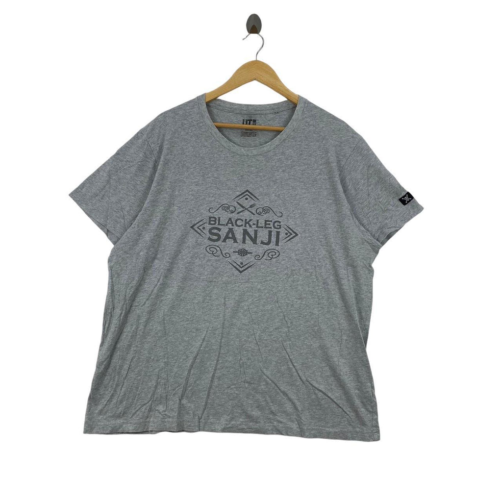 ONE PIECE x UNIQLO SANJI Black Leg Luffy Pirates Tee Shirt Top Anime Manga Movie