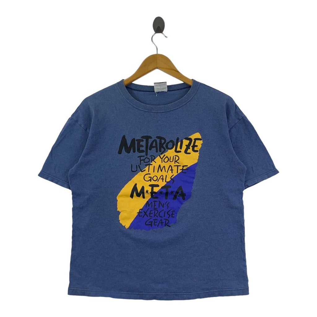 Vintage METABOLIZE META Exercise Gear Tee Shirt Top Fitness Ultimate Goals
