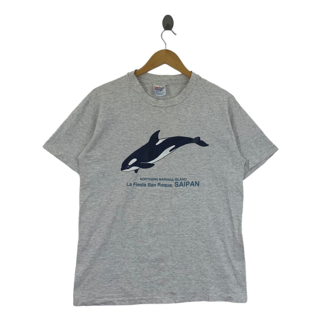 Vintage 90’ NORTHERN MARIANA ISLAND Tee Shirt Saipan Free Willy Top Beach Summer Vacation