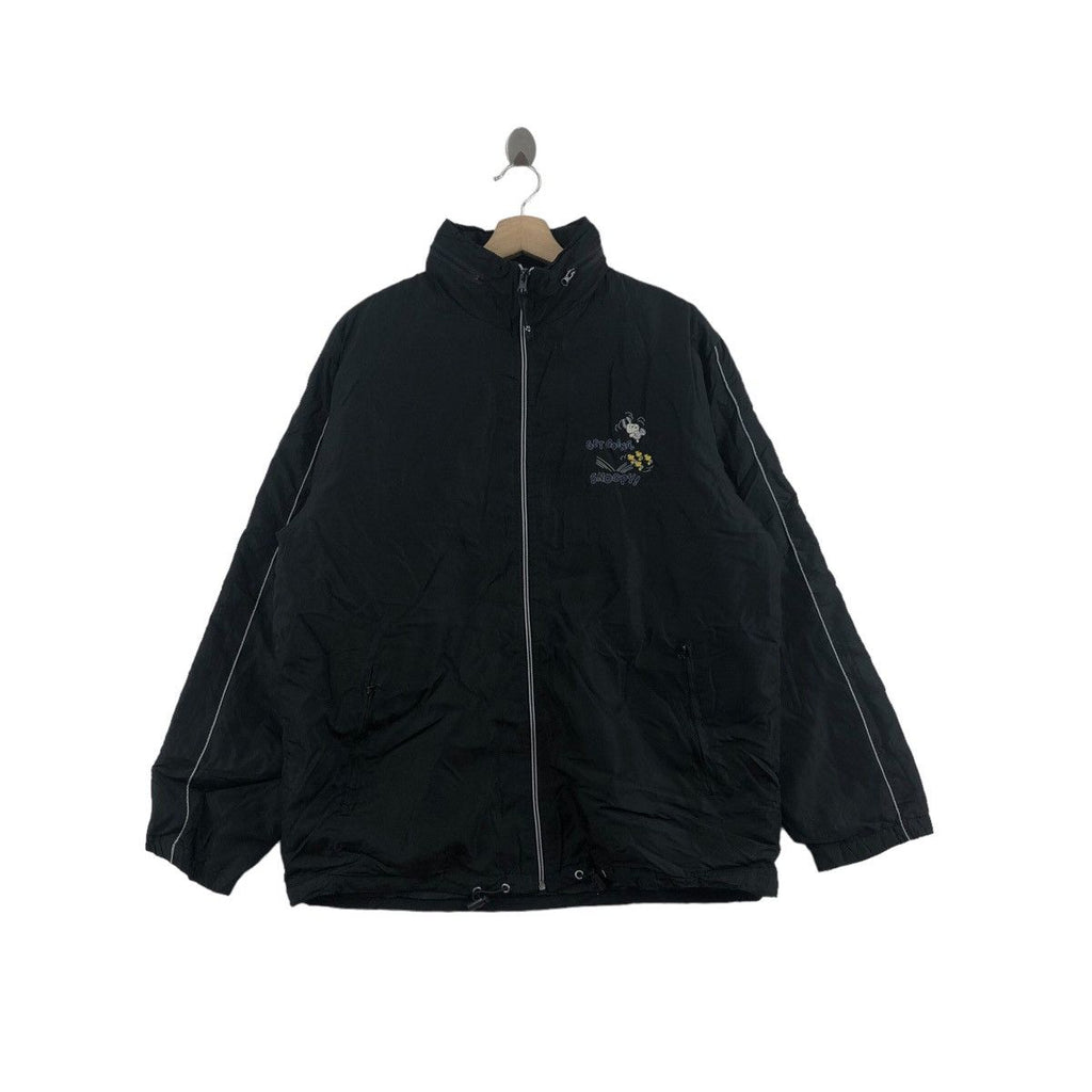 Vintage SNOOPY PEANUTS CARTOON Light Puffer Jacket Windbreaker Warm Coat
