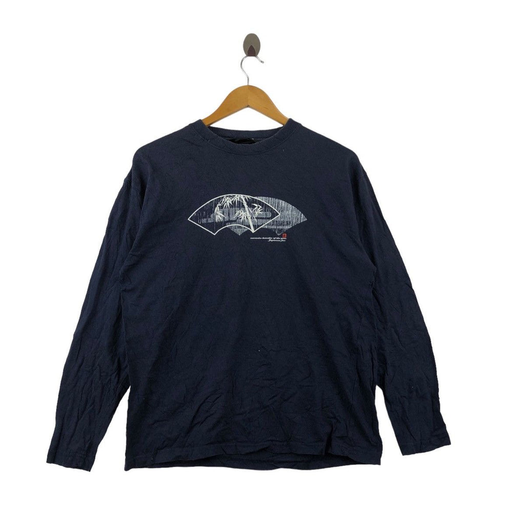 Vintage BARBADS TOKYO Japanese Fan Bamboo Sweatshirt Shirt Temple