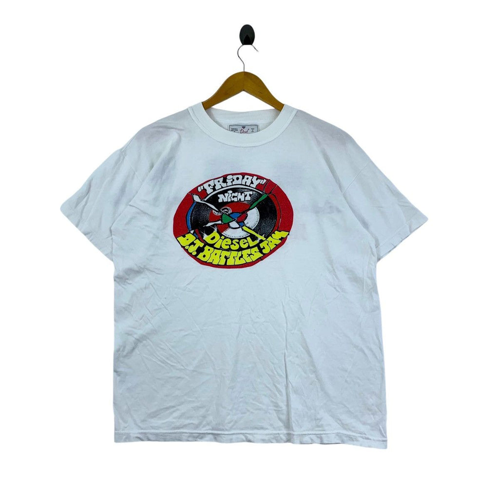 Vintage 1995 DIESEL SHIBUYA Opening DJ Battles Tee Shirt Top On Air East