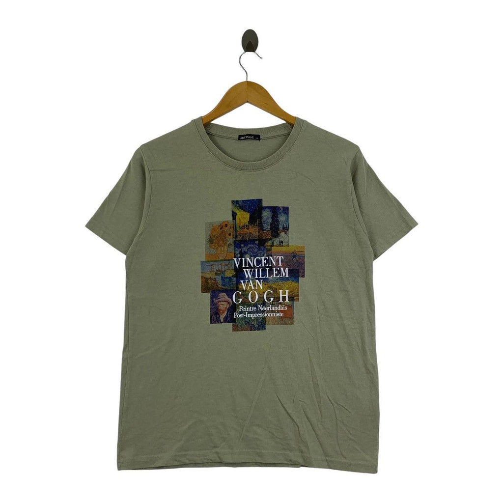 VINCENT VAN GOGH FINE ARTS Sunflowers Painting Tee Shirt Top Starry Night