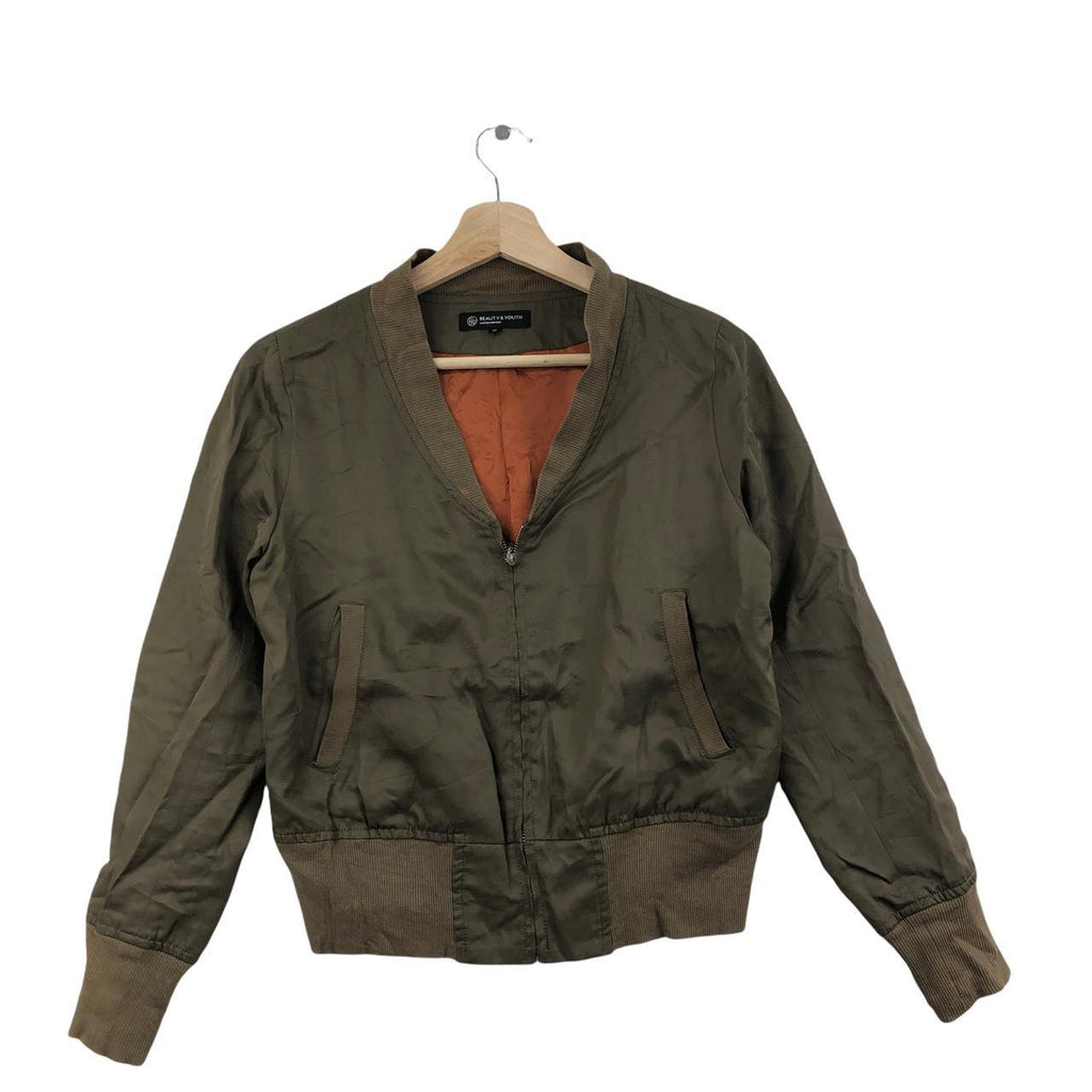Vtg UNITED ARROWS JAPAN Beauty & Youth Jacket Flight Sweater Minimalist Design