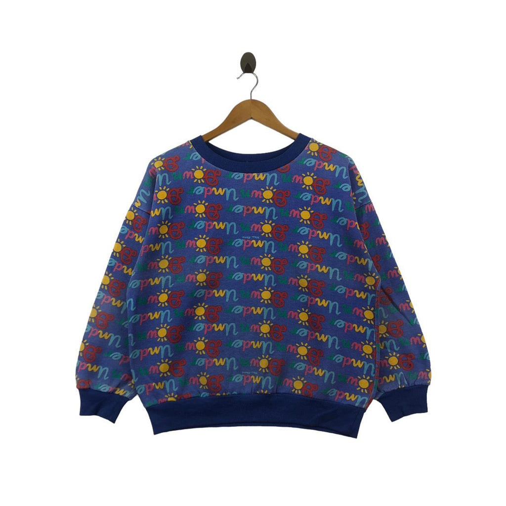Vintage 90’ KEN DONE AUSTRALIA Art Over Print Sweatshirt Drawing Of Things Surf Down Under