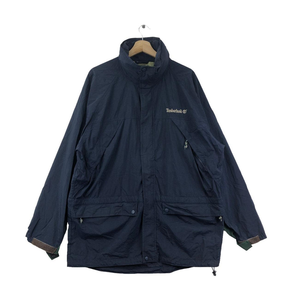 Vintage 90’ TIMBERLAND USA OUTDOOR Windbreaker Jacket Hoodie Tactical Zipper Raincoat