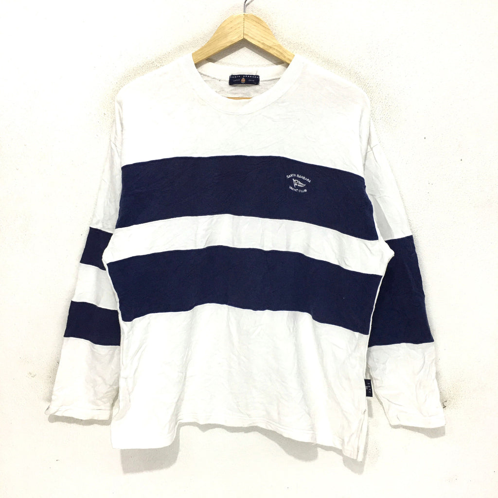 Vintage SANTA BARBARA Yacht Club Sweatshirt Pullover Jumper Striped Sweater