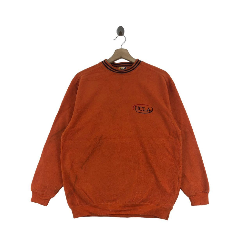 Vtg UCLA UNIVERSITY CALIFORNIA Ringer Fleece Sweater Sweatshirt Pullover