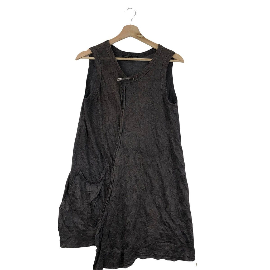 Vintage YOHJI YAMAMOTO Y’S Avant Garde Boro Blouse Dress Cape Jacket Shirt Dress Cardigan