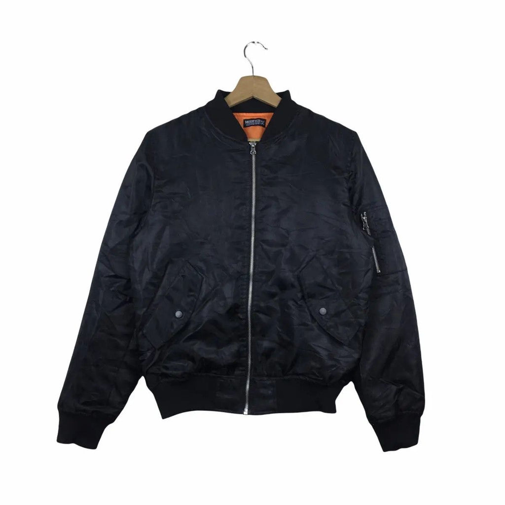 MODIFIED MA-1 BOMBER FLIGHT Jacket Military Army Air Force Windbreaker Unstudied Wear