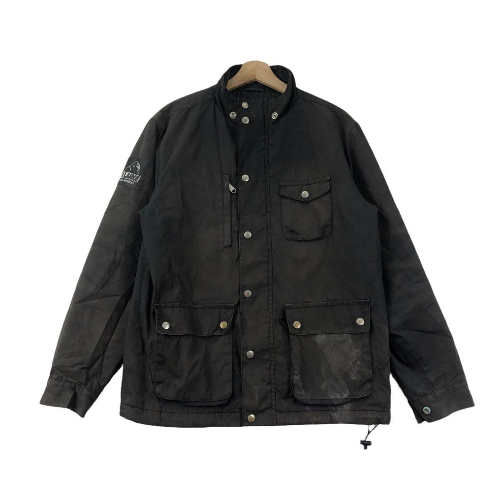 Vintage X-LARGE LOS ANGELES Skateboard Distress Technical Jacket Tactical Windbreaker Graffiti