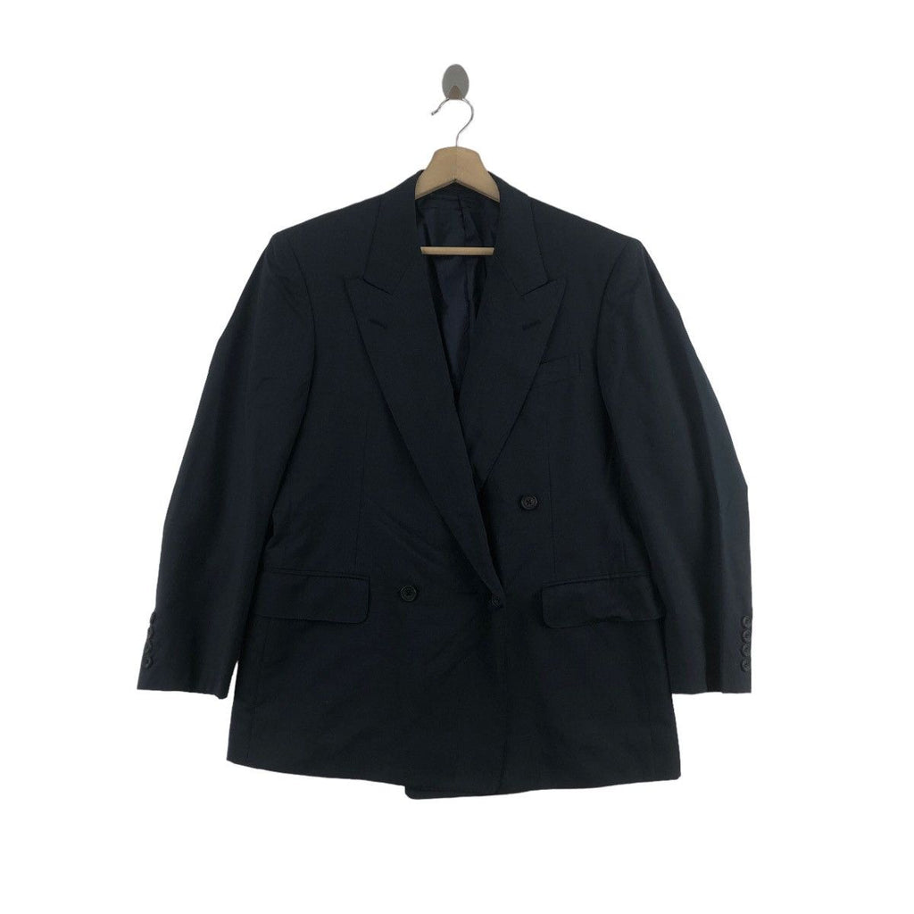 Vintage BURBERRY LONDON MOHAIR Double Breasted Blazer Pea Coat Suit Formal&nbsp;