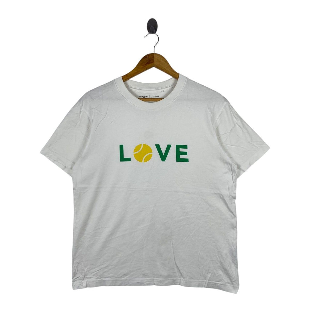 ROGER FEDERER x UNIQLO Tennis Legend Love Tee Shirt Top Peace For All Collection
