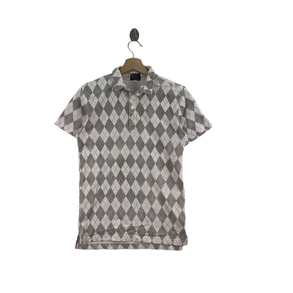 Vintage TAKEO KIKUCHI JAPAN Argyle Polo Tee Shirt Top Office