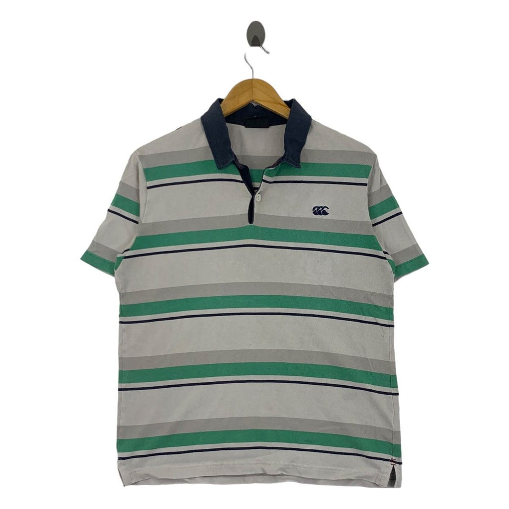 Vintage CANTERBURY NEW ZEALAND RUGBY Tee Shirt Polo Striped World Cup