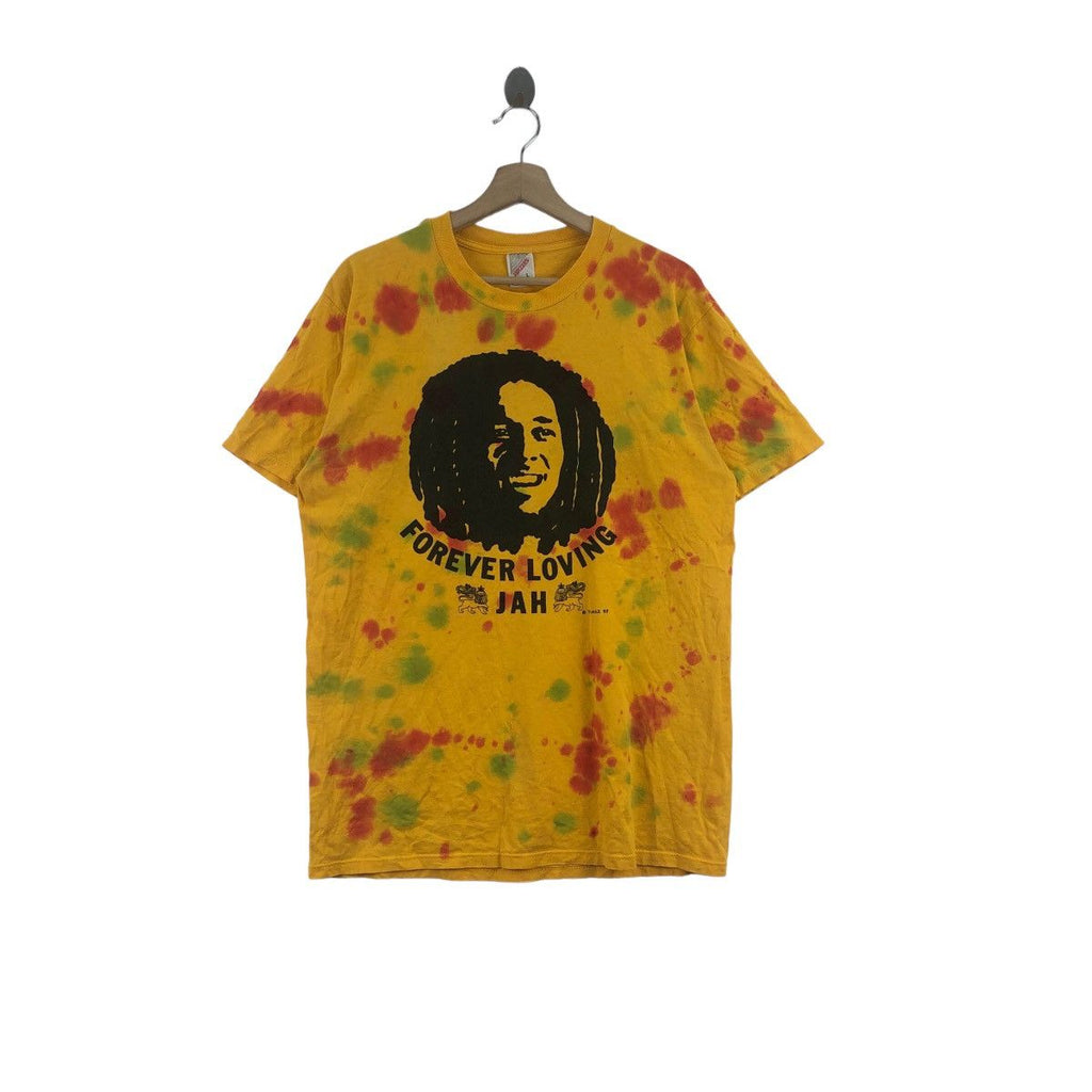 Vintage 1993 BOB MARLEY REGGAE Forever Loving Jah Tee Shirt Album Uprising The Wailers