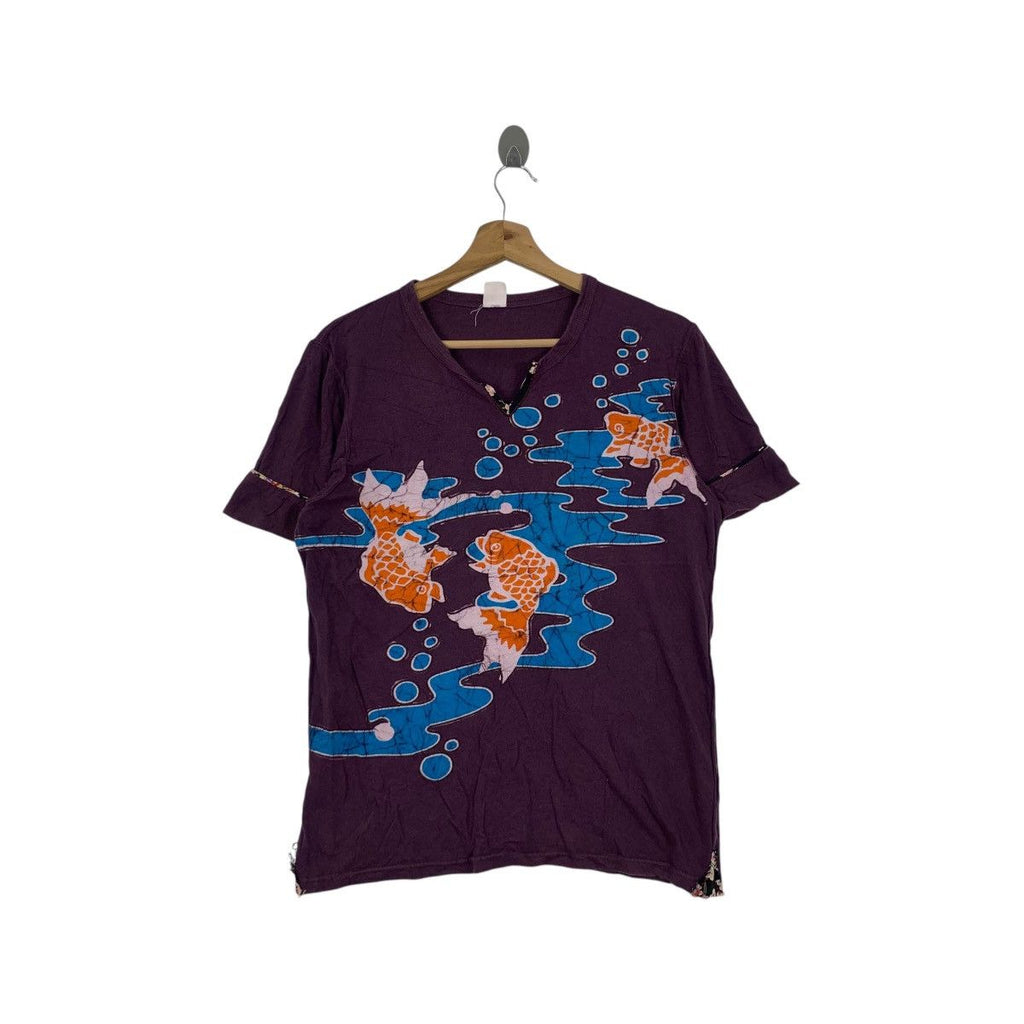 ETERNAL JAPAN CONCEPT Collection Gold Fish Tee Shirt Top Sukajan Koi Art