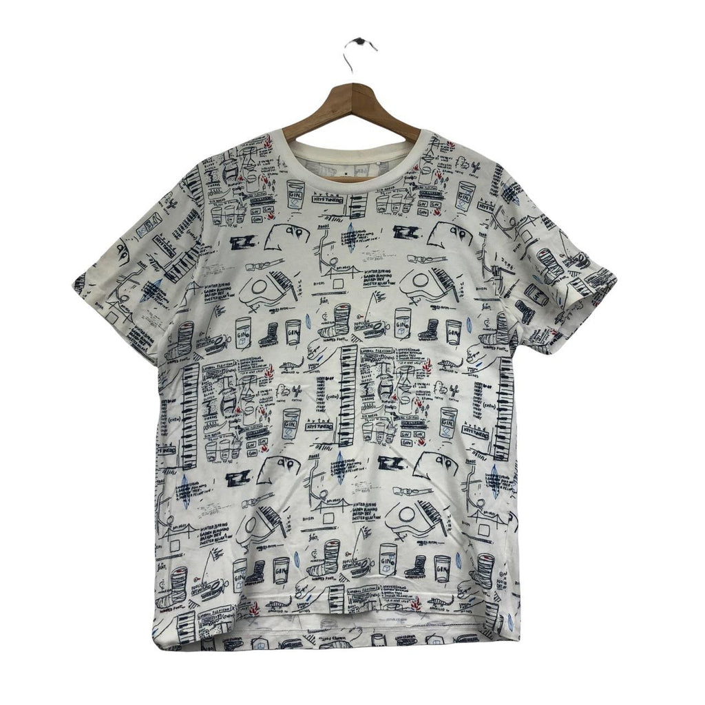 Vtg 90’ Jean Michel BASQUIAT MOMA Modern Pop Art Tee Shirt Painting New Art Movement