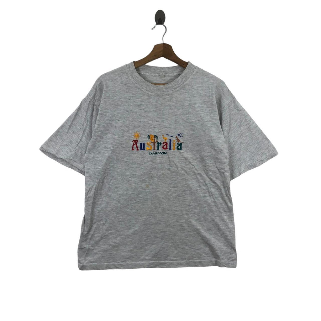 Vintage AUSTRALIA DARWIN Nature Embroidered Tee Shirt Top National Park