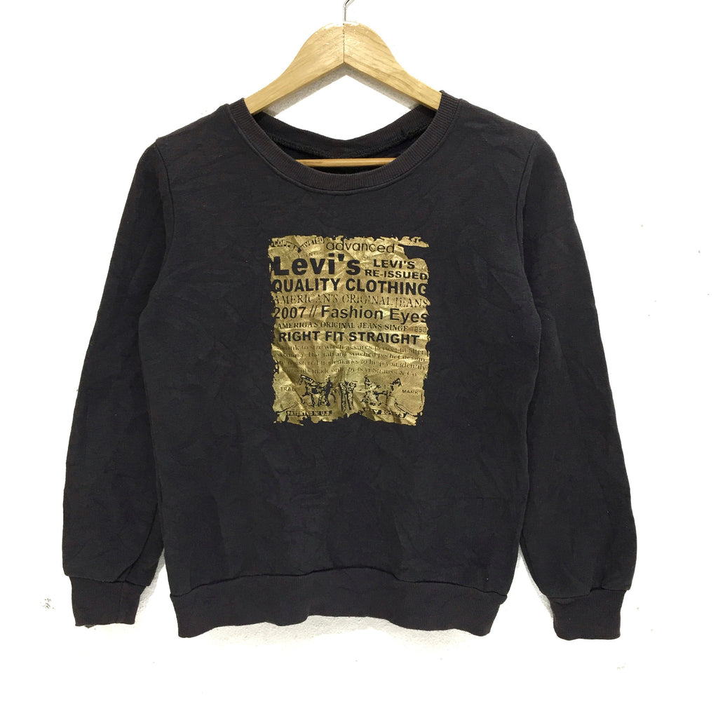 Vintage LEVI'S STRAUSS 2007 Collection Gold Print Sweatshirt Pullover Jumper Crewneck Sweater