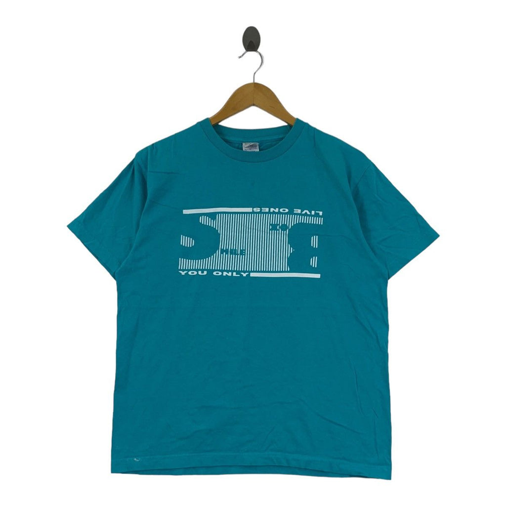 YOU ONLY LIVE ONCES Japan Proverb Art Tee Shirt Top Graffiti Streetwear