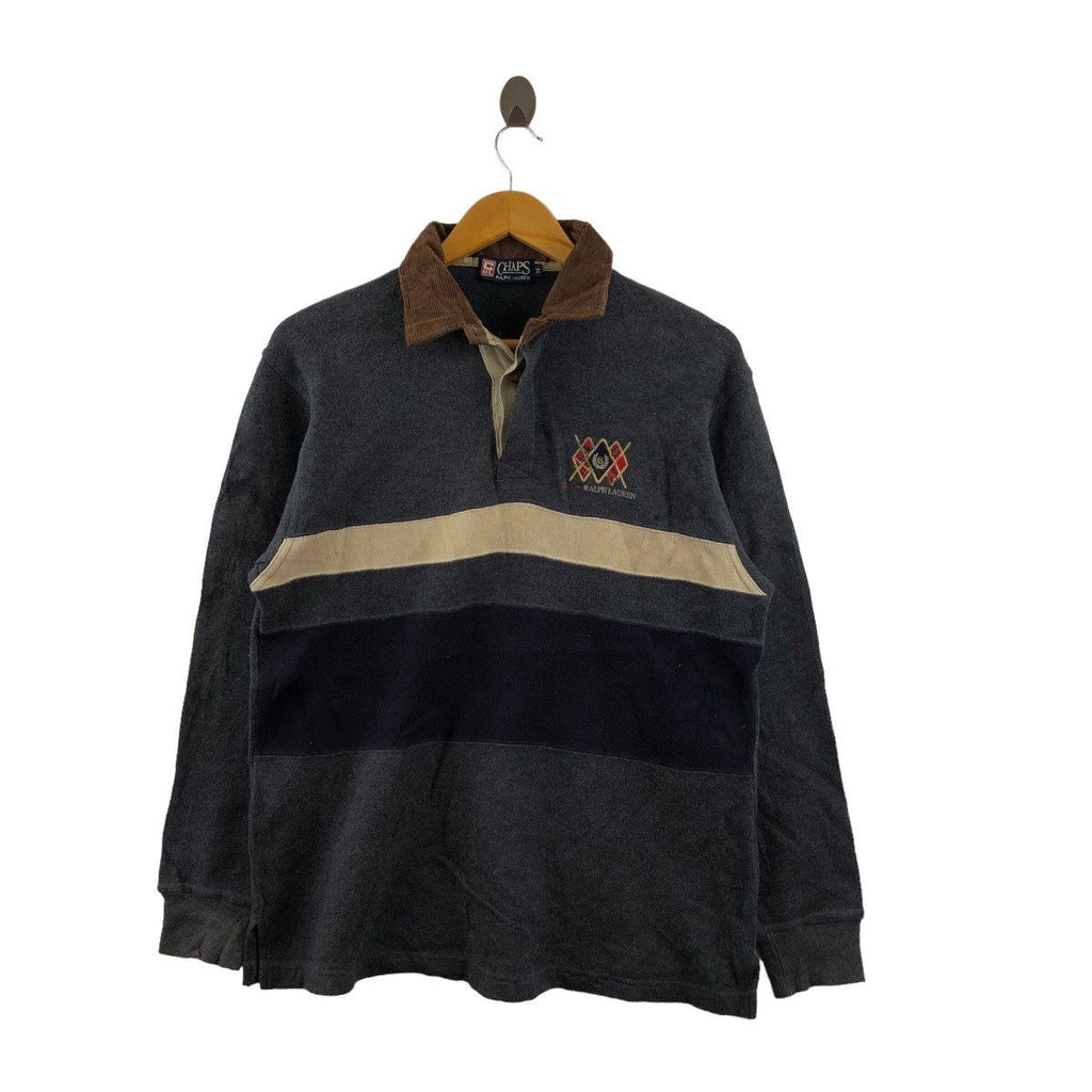 Vintage CHAPS RALPH LAUREN Crest Logo Polo Tee Shirt Sweatshirt Sweater Pullover Jumper